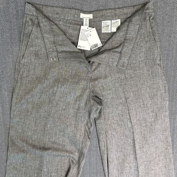 NWT H&M Gray Melange Drapey Creased High Waisted Wide Leg Trouser Dress Pants 16 - Picture 11 of 12